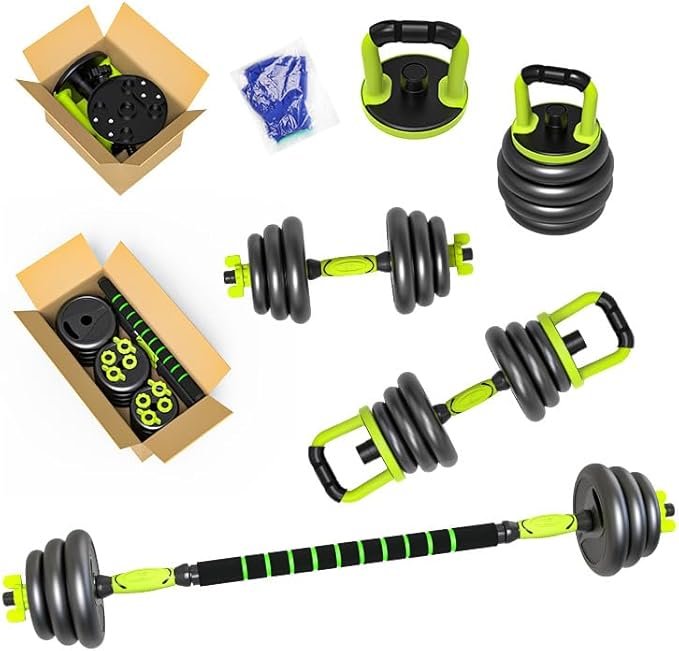 Second image of (7 in one 40KG)  Multi Use Dumbbells Set with Kettlebell