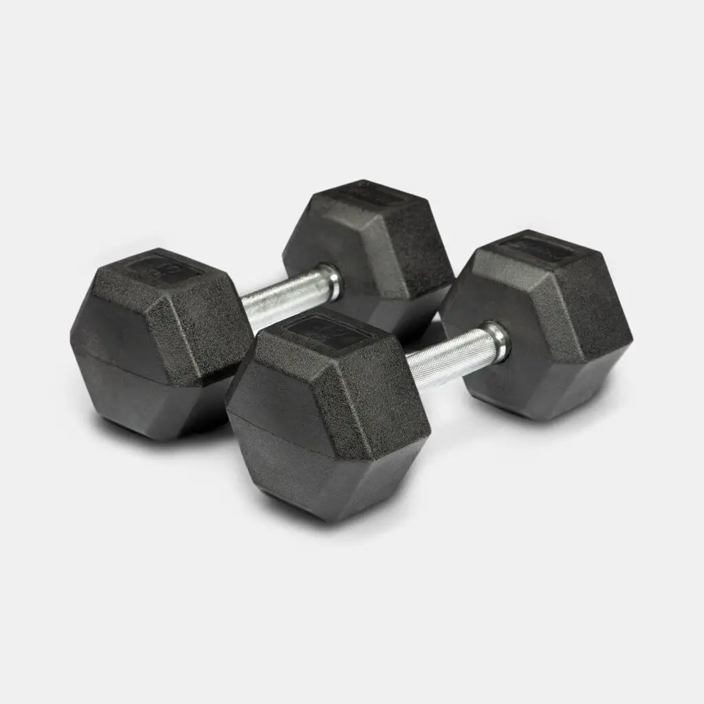 Hex Shape Black Dumbbells Per KG