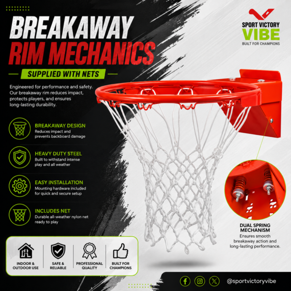 Breakaway Basketball Rim with Net